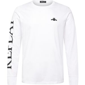 Replay Long-Sleeved T-Shirt Regular M White M Replay Long-Sleeved T-Shirt Regular M White M