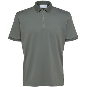 Selected Slmfave Zip Ss Polo Noos XL Khaki XL Selected Slmfave Zip Ss Polo Noos XL Khaki XL