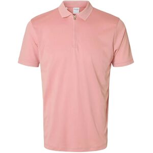 Selected Slmfave Zip Ss Polo Noos M Pink M Selected Slmfave Zip Ss Polo Noos M Pink M