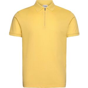 Selected Slmfave Zip Ss Polo Noos S Yellow S Selected Slmfave Zip Ss Polo Noos S Yellow S
