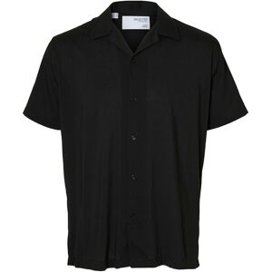 Selected Slhreg-Air Shirt Ss Mix M Black M Selected Slhreg-Air Shirt Ss Mix M Black M