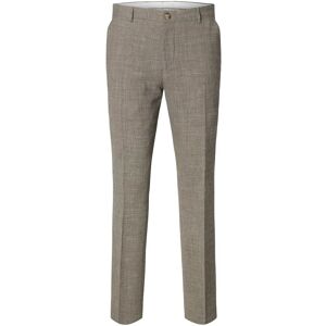 Selected Slmslim-Oasis Linen Trs Noos 54 Brown 54 Selected Slmslim-Oasis Linen Trs Noos 54 Brown 54
