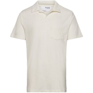 Selected Slhrelax-Terry Ss Resort Polo Ex M Cream M Selected Slhrelax-Terry Ss Resort Polo Ex M Cream M