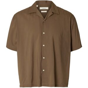 Selected Slhrlxair Mix Ss Shirt L Khaki L Selected Slhrlxair Mix Ss Shirt L Khaki L