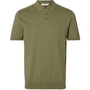 Selected Slmberg Ss Knit Polo Noos XL Khaki XL Selected Slmberg Ss Knit Polo Noos XL Khaki XL