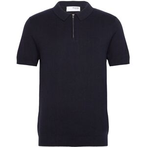 Selected Homme Slhflorence Ss Knit Zip Polo Ex M Navy M Selected Homme Slhflorence Ss Knit Zip Polo Ex M Navy M
