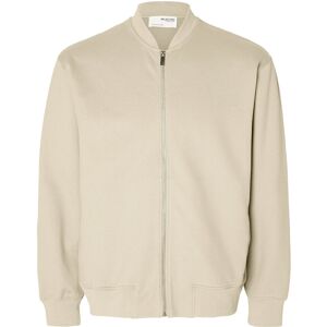 Selected Slhmack Sweat Bomber Ls Noos M Beige M Selected Slhmack Sweat Bomber Ls Noos M Beige M