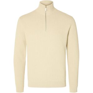 Selected Slmdane Ls Knit Structure Half Zip Noos L Cream L Selected Slmdane Ls Knit Structure Half Zip Noos L Cream L