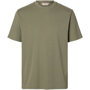 Selected Slhspencer Rib Ss O-Neck Tee Noos L Khaki L Selected Slhspencer Rib Ss O-Neck Tee Noos L Khaki L