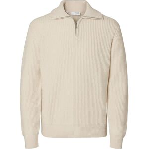 Selected Slmland Ls Knit Half Zip XXL Cream XXL Selected Slmland Ls Knit Half Zip XXL Cream XXL