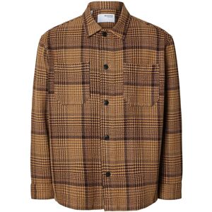 Selected Slhboxy-Houndstooth Big Check Overshirt S Brown S Selected Slhboxy-Houndstooth Big Check Overshirt S Brown S