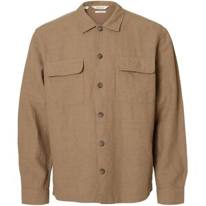 Selected Slm-Leroy Linen Blend Overshirt Ls Noos XXL Beige XXL Selected Slm-Leroy Linen Blend Overshirt Ls Noos XXL Beige XXL