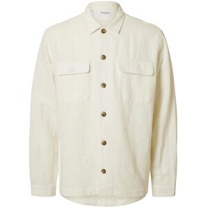 Selected Slm-Leroy Linen Blend Overshirt Ls Noos S Cream S Selected Slm-Leroy Linen Blend Overshirt Ls Noos S Cream S