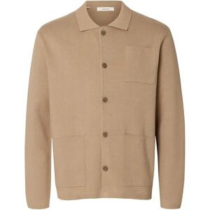 Selected Slmmike Light Polo Cardigan Noos S Beige S Selected Slmmike Light Polo Cardigan Noos S Beige S