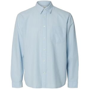 Selected Slhregfreddie Solid Seersucker Ls Shirt XXL Blue XXL Selected Slhregfreddie Solid Seersucker Ls Shirt XXL Blue XXL