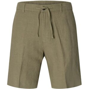 Selected Slmregular-Leroy Linen Bld Shorts Noos S Khaki S Selected Slmregular-Leroy Linen Bld Shorts Noos S Khaki S