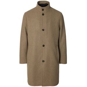 Selected Slmrainar Wool Blend Coat Noos M Brown M Selected Slmrainar Wool Blend Coat Noos M Brown M