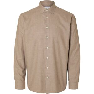 Selected Slmreg-Leo Heather Shirt Ls Noos L Beige L Selected Slmreg-Leo Heather Shirt Ls Noos L Beige L