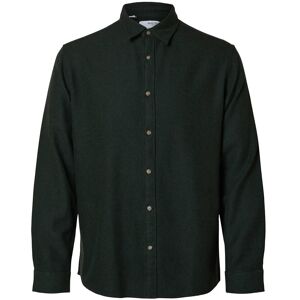Selected Slmregclaus Noah Brush Twist Sht Ls Noos L Green L Selected Slmregclaus Noah Brush Twist Sht Ls Noos L Green L