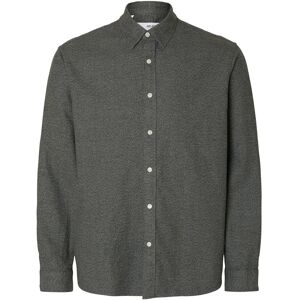 Selected Slmregclaus Noah Brush Twist Sht Ls Noos L Grey L Selected Slmregclaus Noah Brush Twist Sht Ls Noos L Grey L