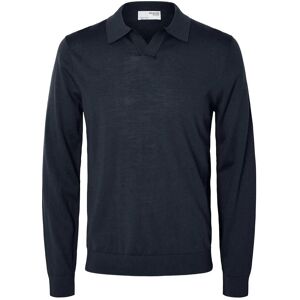 Selected Slhtray Ls Knit Merino Open Polo XL Navy XL Selected Slhtray Ls Knit Merino Open Polo XL Navy XL