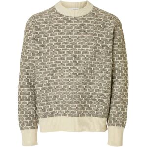 Selected Slhkeith Ls Knit Relaxed Crew Neck XL Cream XL Selected Slhkeith Ls Knit Relaxed Crew Neck XL Cream XL