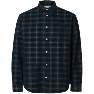 Selected Slmregclaus Cord Yd Check Ls Shirt M Navy M Selected Slmregclaus Cord Yd Check Ls Shirt M Navy M