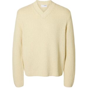 Selected Slhangus Ls Knit Relaxed V-Neck XXL Cream XXL Selected Slhangus Ls Knit Relaxed V-Neck XXL Cream XXL