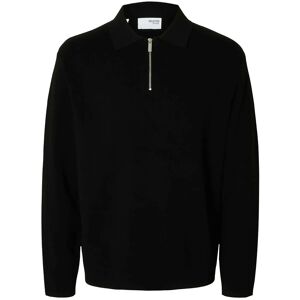 Selected Slmteller Fn Half Zip Polo Noos XL Black XL Selected Slmteller Fn Half Zip Polo Noos XL Black XL
