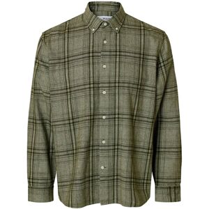 Selected Slhregnoah Mix Bdwn Ls Shirt Camp L Khaki L Selected Slhregnoah Mix Bdwn Ls Shirt Camp L Khaki L