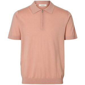 Selected Slhtray Ss Knit Half Zip Polo Noos XL Pink XL Selected Slhtray Ss Knit Half Zip Polo Noos XL Pink XL
