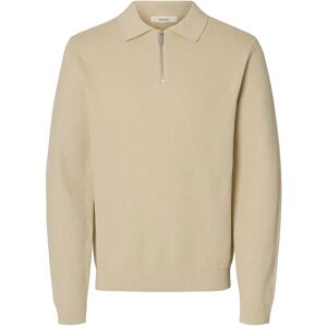 Selected Slhdane Ls Knit Struc Half Zip Polo Noos L Beige L Selected Slhdane Ls Knit Struc Half Zip Polo Noos L Beige L