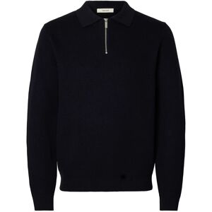 Selected Slhdane Ls Knit Struc Half Zip Polo Noos L Black L Selected Slhdane Ls Knit Struc Half Zip Polo Noos L Black L
