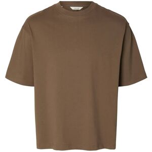 Selected Slmrelaxaspen 2-Ply Ss O-Neck Noos XL Brown XL Selected Slmrelaxaspen 2-Ply Ss O-Neck Noos XL Brown XL