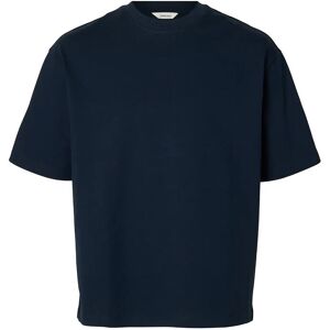 Selected Slmrelaxaspen 2-Ply Ss O-Neck Noos L Navy L Selected Slmrelaxaspen 2-Ply Ss O-Neck Noos L Navy L