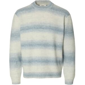 Selected Slhmivo Ls Relaxed Space Dyed Crew Neck L Blue L Selected Slhmivo Ls Relaxed Space Dyed Crew Neck L Blue L