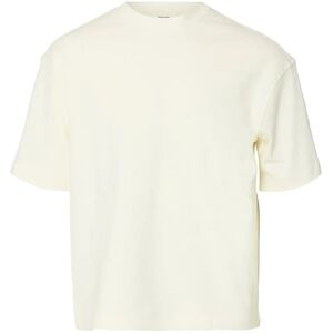 Selected Slhrelaxaspen Interlock Ss O-Neck Tee M Cream M Selected Slhrelaxaspen Interlock Ss O-Neck Tee M Cream M