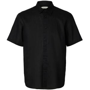 Selected Slmregclaus Clay Linenblend Ss Sht Noos M Black M Selected Slmregclaus Clay Linenblend Ss Sht Noos M Black M