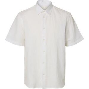 Selected Slmregclaus Clay Linenblend Ss Sht Noos XL White XL Selected Slmregclaus Clay Linenblend Ss Sht Noos XL White XL
