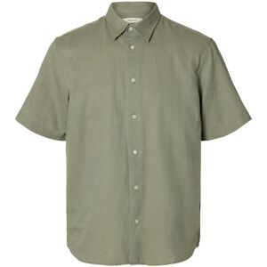 Selected Slmregclaus Clay Linenblend Ss Sht Noos M Khaki M Selected Slmregclaus Clay Linenblend Ss Sht Noos M Khaki M