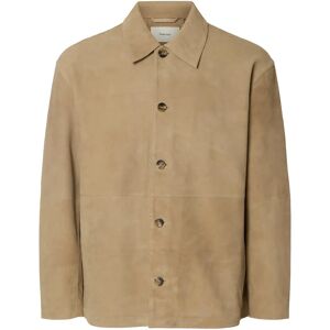 Selected Slhrory Suede Overshirt S Beige S Selected Slhrory Suede Overshirt S Beige S