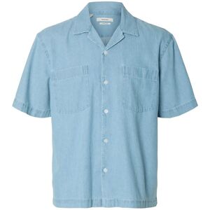 Selected Slhrlxcarlo Denim Ss Shirt Resort L Blue L Selected Slhrlxcarlo Denim Ss Shirt Resort L Blue L