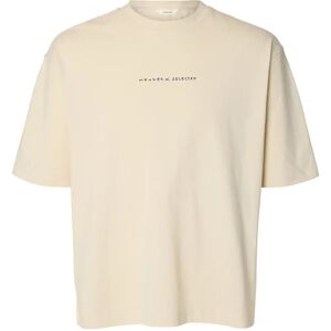 Selected Slhrelaxnorman License Ss Tee XL Cream XL Selected Slhrelaxnorman License Ss Tee XL Cream XL