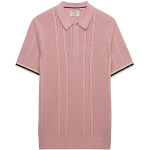 Superdry Knitted Texture S/S Polo L Pink L Superdry Knitted Texture S/S Polo L Pink L