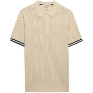 Superdry Knitted Texture S/S Polo L Beige L Superdry Knitted Texture S/S Polo L Beige L