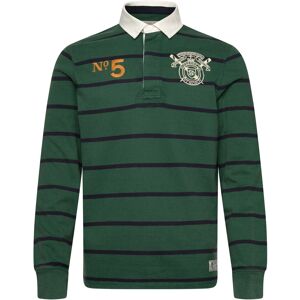 Superdry Double Emblem Stripe Rugby L Green L Superdry Double Emblem Stripe Rugby L Green L