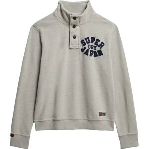 Superdry Vintage Athletic Half Button S Grey S Superdry Vintage Athletic Half Button S Grey S