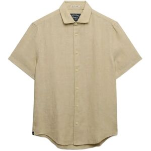 Superdry Riviera S/S Linen Shirt M Beige M Superdry Riviera S/S Linen Shirt M Beige M