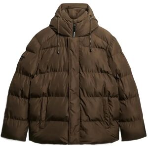 Superdry Hooded 5 Baffle Sports Puffer M Brown M Superdry Hooded 5 Baffle Sports Puffer M Brown M