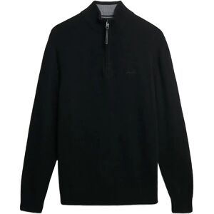 Superdry Wool Blend Half Zip Jumper M Black M Superdry Wool Blend Half Zip Jumper M Black M